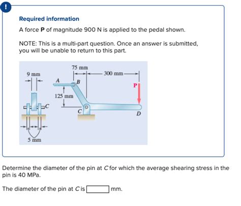 Solved Required Information A Force P Of Magnitude N Chegg