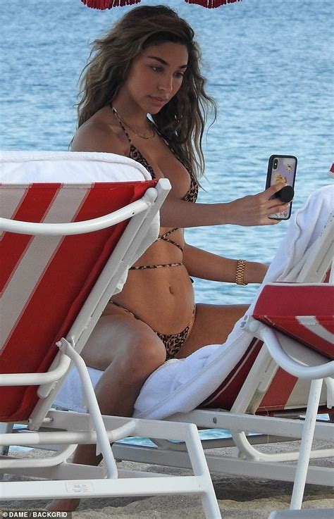 Chantel Jeffries Shows Off Taut Bod In Leopard Print String Bikini As