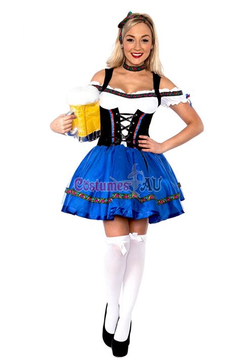 Ladies Oktoberfest Beer Maid Wench German Bavarian Heidi Fancy Dress