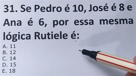 1 QuestÃo De LÓgica Estilo Concurso De Matematica BÁsica Resolvida