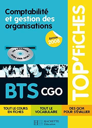 Amazon Co Jp Comptabilit Et Gestion Des Organisations Bts Cgo