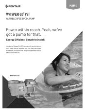 Pentair Whisperflo Vst Variable Speed Pool Pump Manual