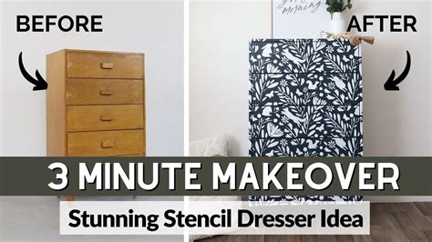 Stunning Stencil Dresser Idea 3 Minute Makeover Youtube