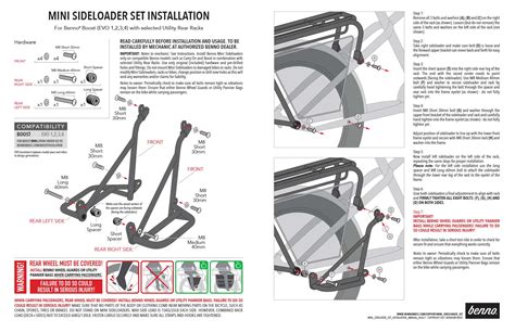 Mini Sideloader Set Installation Manual Support Benno Bikes LLC