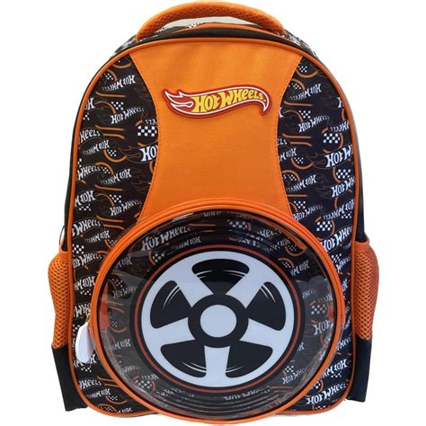 HOT WHEELS Mochila Escolar Niño 68 Naranjo Hot Wheels falabella