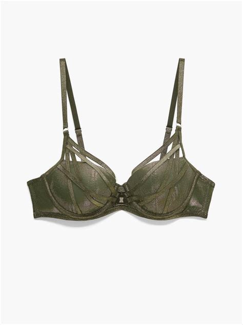 Going Platinum Mesh Caged Demi Bra In Green SAVAGE X FENTY UK United