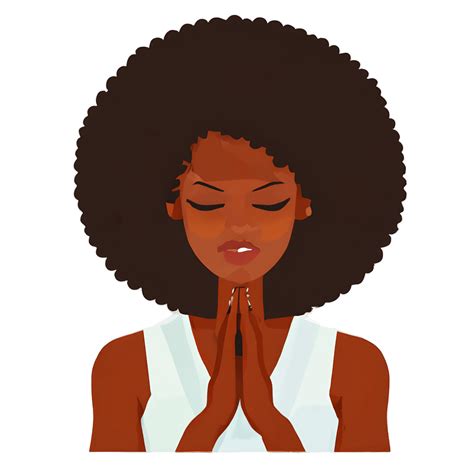 Beautiful African American Woman Praying Creative Fabrica