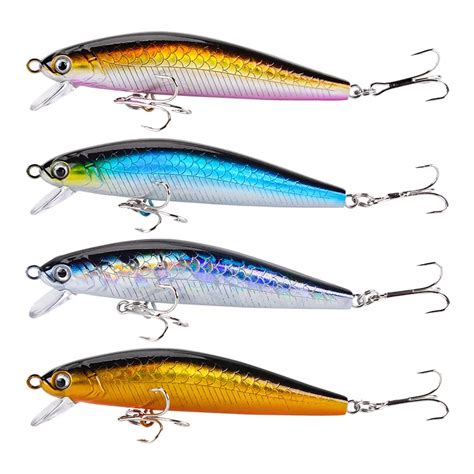 Artificiali Pesca Black Minnow Mm G Slow Sinking Minnow Fishing Lure