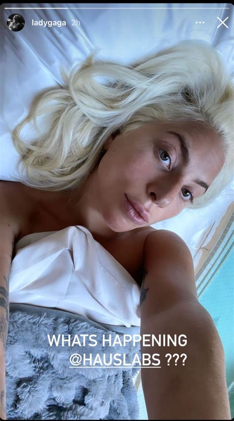 Lady Gaga shares a makeup-free Instagram selfie from bed