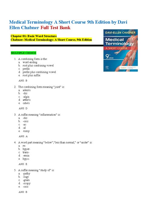 Medical Terminology Chapter 3 at Frank Keith blog