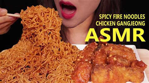 Asmr Chicken Gangjeong Spicy Fire Noodles Mukbang 닭강정 불닭볶음면 먹방 No