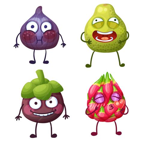 Premium Vector Funny Fruit Character Isolated On White Background