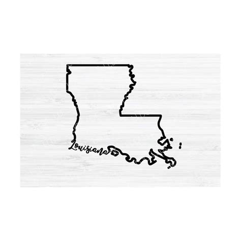 Louisiana Outline Svg Louisiana Cursive Vector File Louisi Inspire