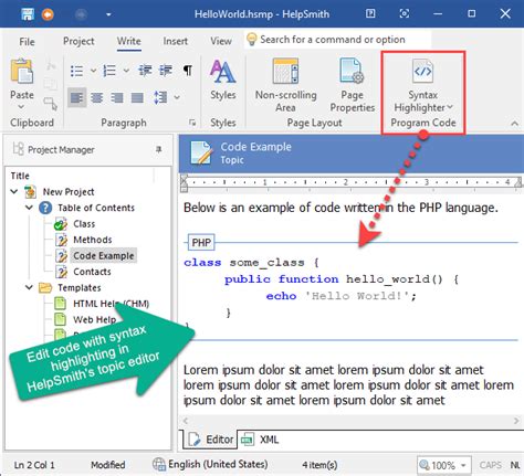 HelpSmith 9.3 Released. Full-featured Code Blocks with Syntax ...