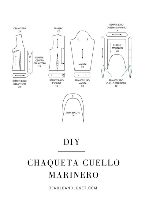 Tutorial Patr N Molde Chaqueta Cuello Marinero Sailor Collar Jacket