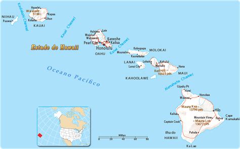 Physical Map Of Hawaii Ezilon Maps