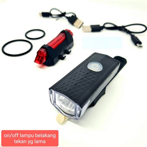 Jual Paket Lampu Depan Dan Belakang Sepeda Shopee Indonesia