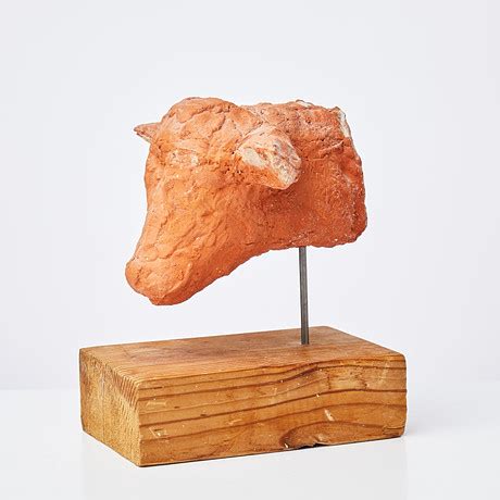 Anita Brusewitz Hansson Skulptur I Form Av Kohuvud Terracotta