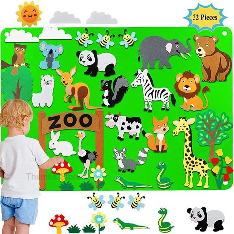 Crianças diy sentiu placa de brinquedos montessori story board fazenda