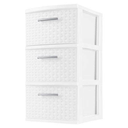 Sterilite 3 Drawer Weave Tower Plastic White Set Of 2 Walmart