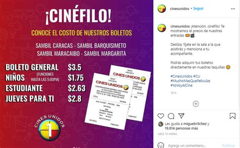 Estos Son Los Precios De Las Entradas Para Ir A Cines Unidos