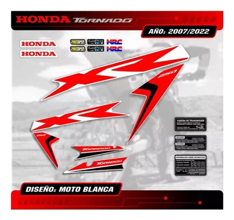 Busca Kit Calcos Honda Tornado Xr Blanca Sky A La Venta En