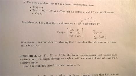 Use Part A To Show That If T Is A Linear Chegg