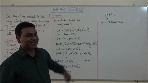 8 Searching Element In Array Linear Search Data Structures Youtube