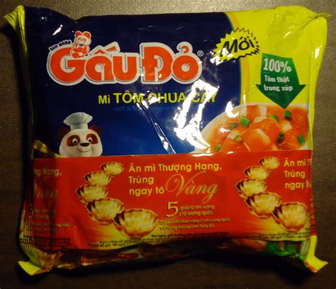 Gấu Đỏ Mi Tôm Chua Cay Hot Sour Shrimp Flavour THE RAMEN RATER