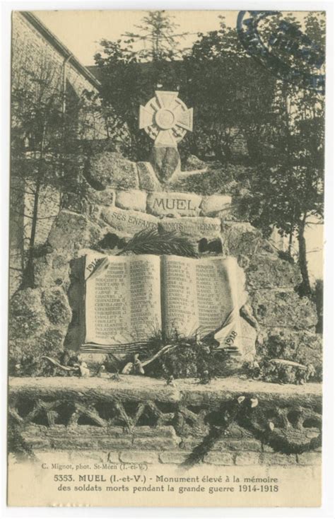 5353 Muel I et V Monument élevé à la mémoire des soldats morts