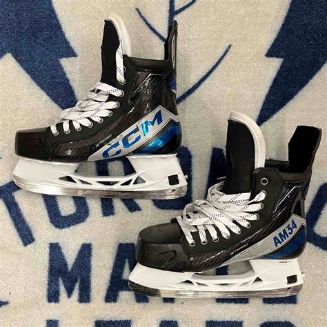 Auston Matthews 2022 23 Game Worn Skates CCM Jetspeed FT6 Pro W