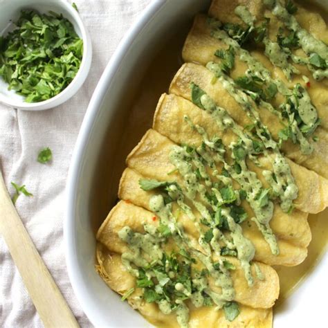 Black Bean Green Chili Vegan Enchiladas This Savory Vegan