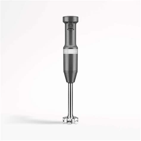 Kitchenaid Matte Grey Variable Speed Corded Hand Immersion Blender Reviews Crate And Barrel