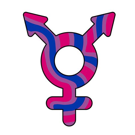 Bisexual Gender Symbol Lgbtq Community Pride Month Vector