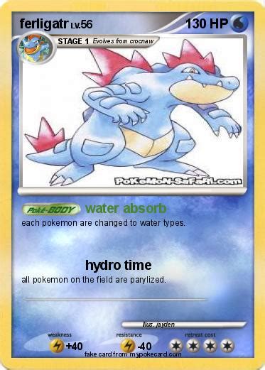 Pokémon Ferligatr Water Absorb My Pokemon Card