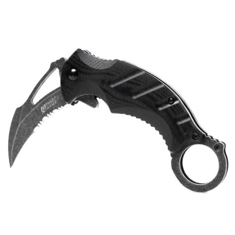 Stealth Stonewashed Karambit Black Folding Karabmit Knife Combo