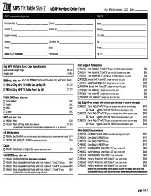 Fillable Online Order Forms Zing Standers Fax Email Print PdfFiller