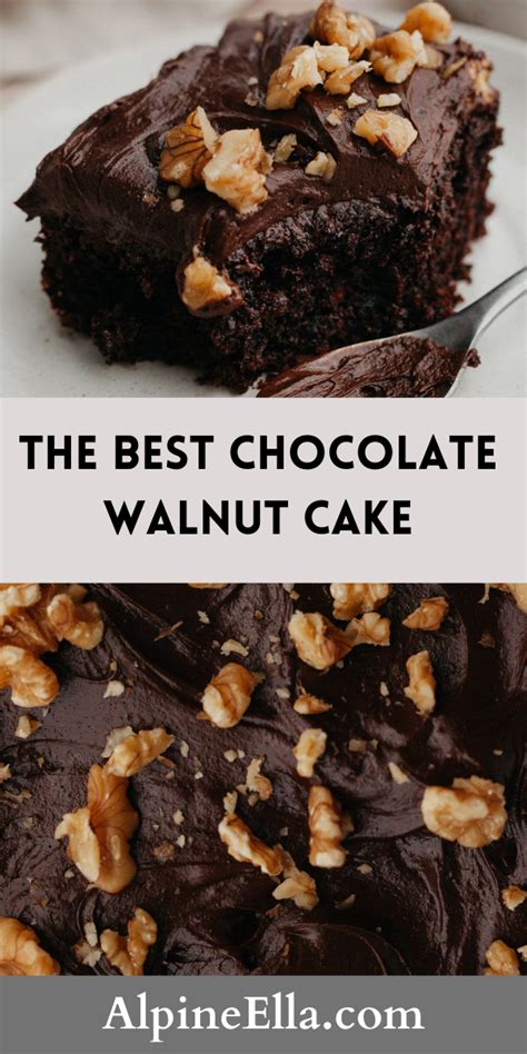 The Best Chocolate Walnut Cake Recipe Is Made With Brownies Walnuts