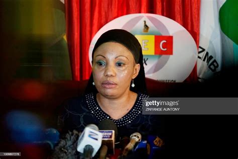 Zimbabwe's Justice Priscilla Chigumba addresses media representatives... News Photo - Getty Images