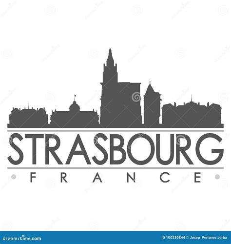 Strasbourg Silhouette Design City Vector Art Stock Vector