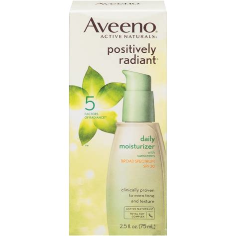 Buy Aveeno Positively Radiant Daily Moisturizer With Broad Spectrum Spf