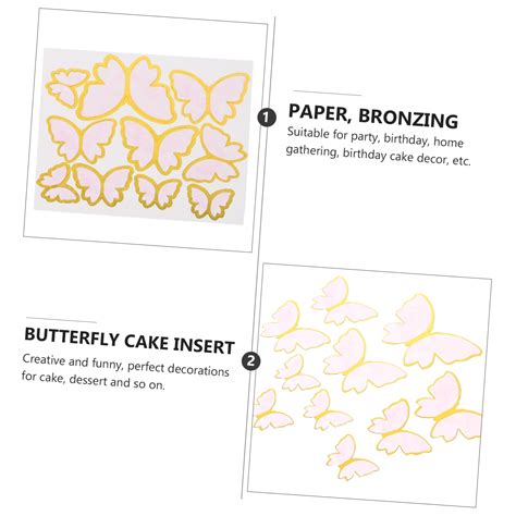 Ciieeo Pcs Butterfly Cake Insert Party Cake Supplies Cake Pick Decor