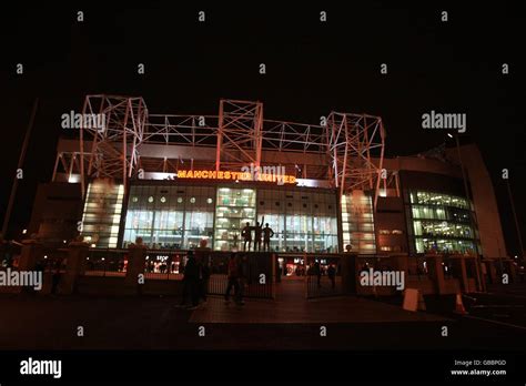 Old trafford night view manchester hi-res stock photography and images ...