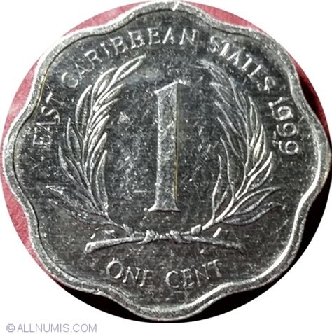 1 Cent 1999 Organization 1981 Present East Caribbean States Coin