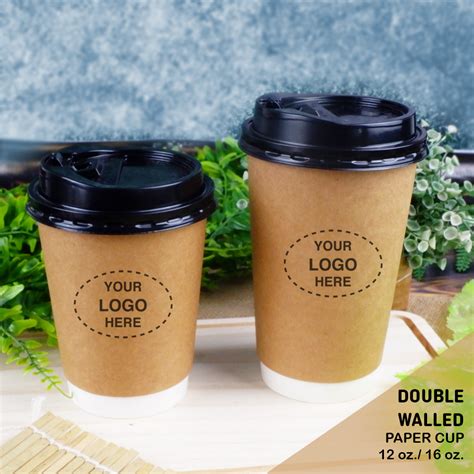 Double Wall Coffee Cup Plain Pcs Shopee Philippines