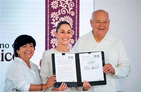 Firman Claudia Sheinbaum Y Gobernador De BCS Convenio Para Iniciar