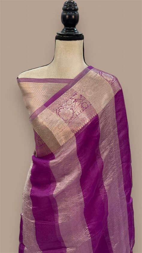 Pure Tissue Silk Crush Sarees Siri Designers