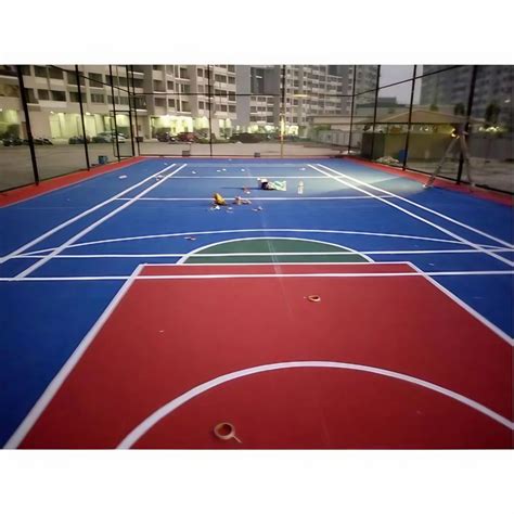 Indoor Acrylic Flooring Badminton Court Flooring at Rs 95/square feet ...