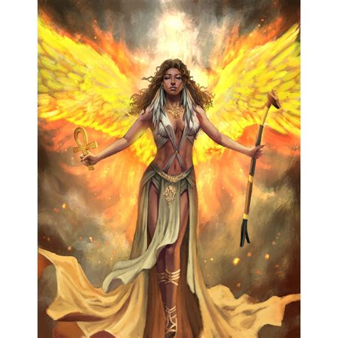 Goddess Maat Art Poster, Egyptian Mythology Art (8 x 10) - Walmart.com ...