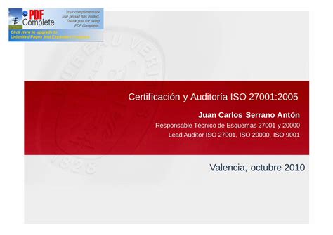 Pdf Certificación Y Auditoría Iso 270012005 Cmagvaes · ”antes